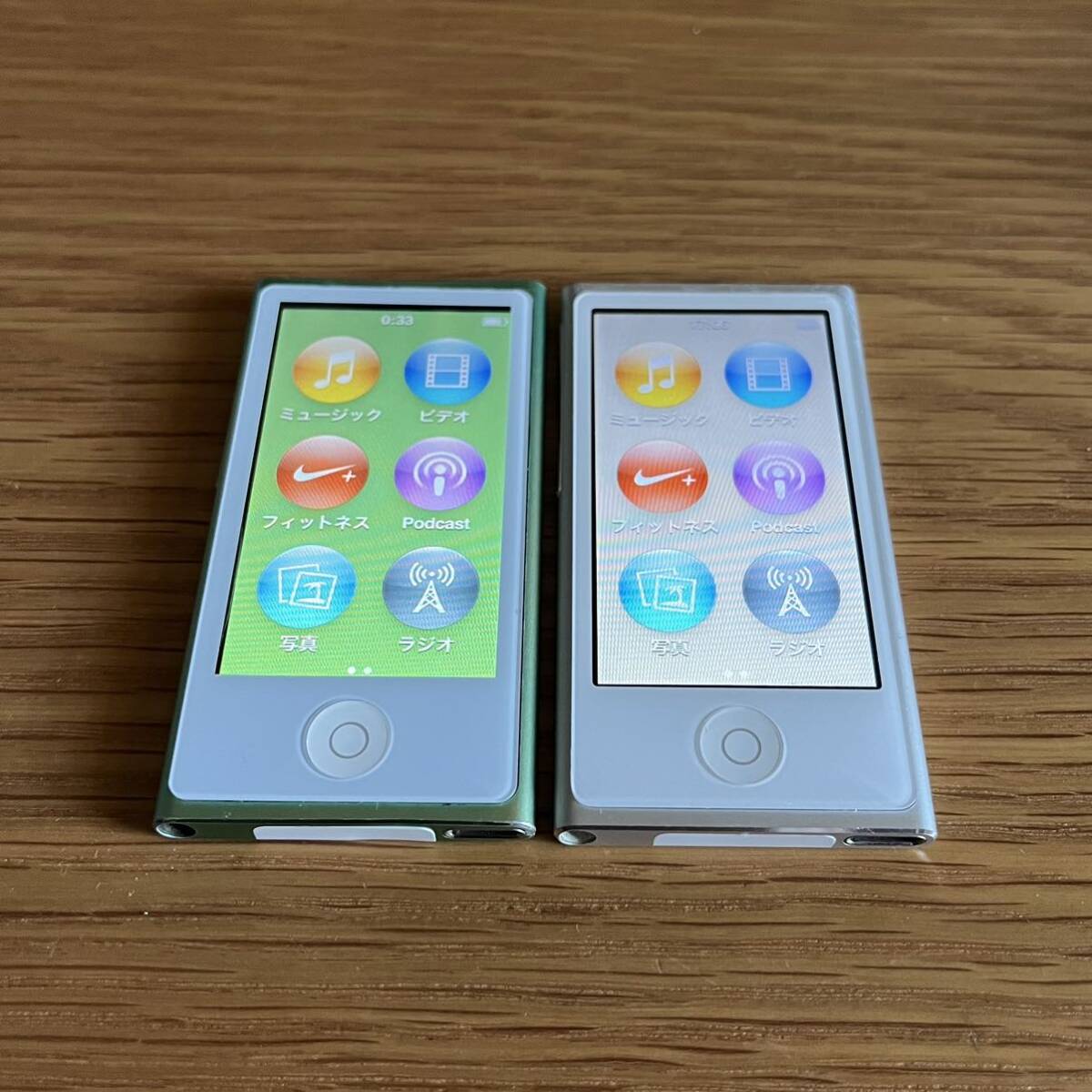 【Apple アップル】iPod nano 第7世代 MD480J / MD478J 16GB 銀 緑 2台セット まとめ売り 本体のみ_画像4