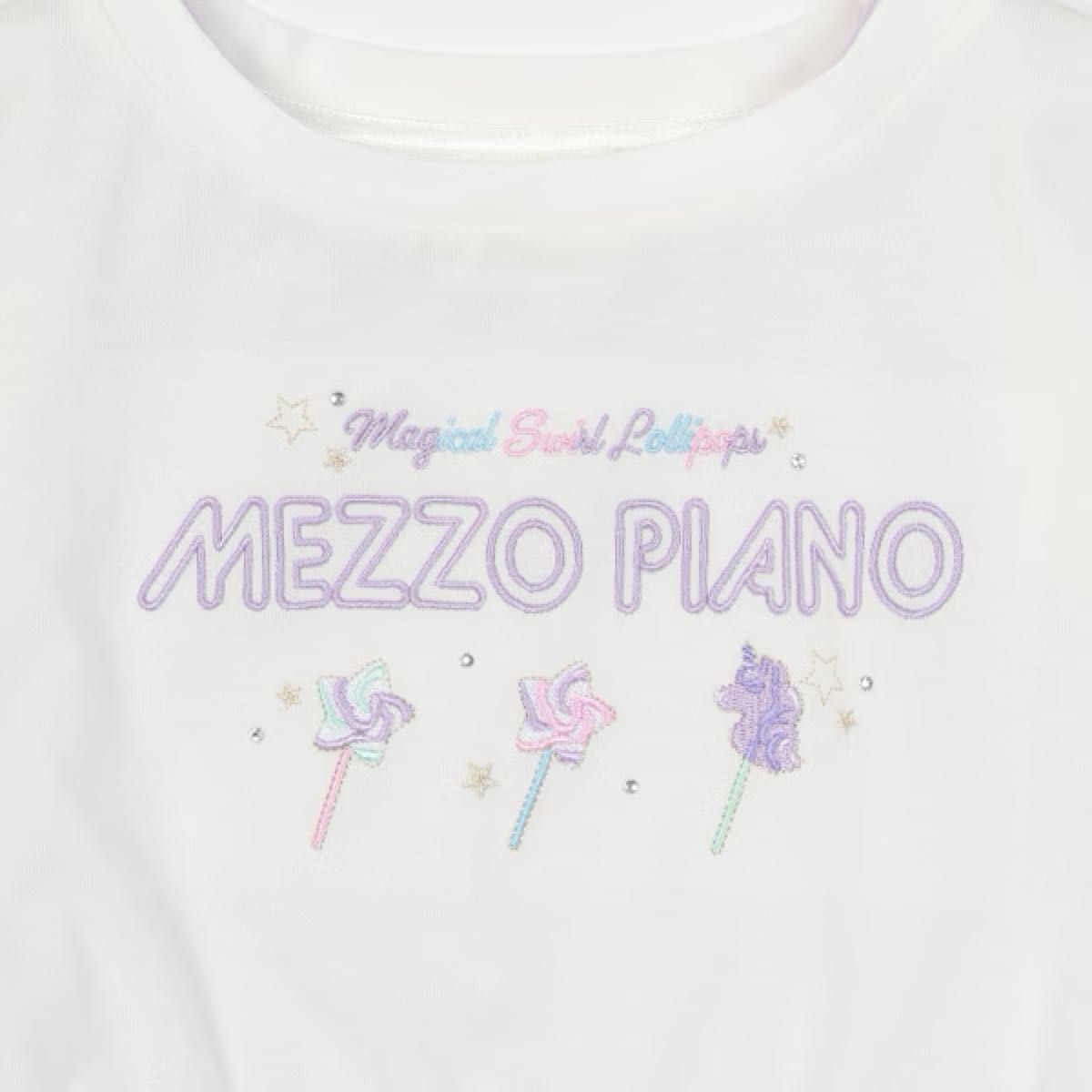 メゾピアノ新品新作タグ付き短丈Tシャツ＆タンクトップセット120