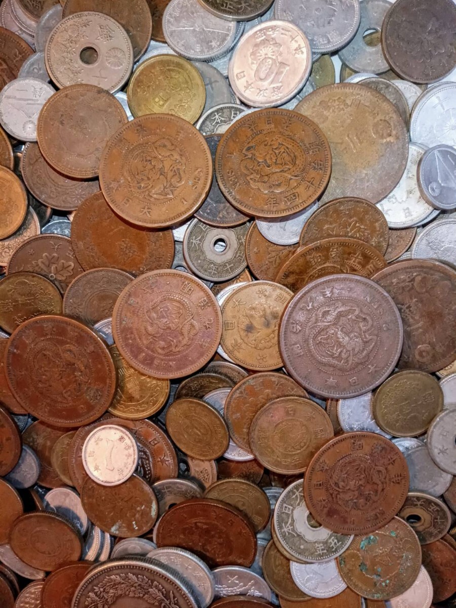 428 1円～ 2.52kg 未選別日本古銭各種大量おまとめ の画像3
