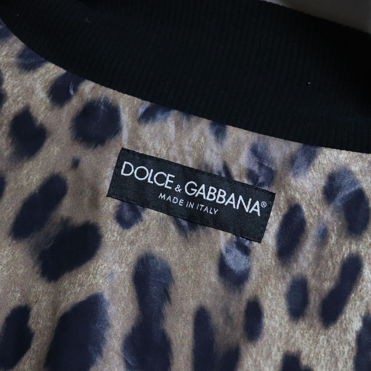  rare [DOLCE&GABBANA Dolce & Gabbana ]MUAYTHAIme Thai / Zip jacket blouson / jersey windbreaker / leopard print 