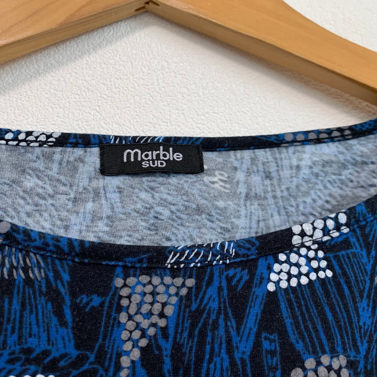 marble SUD マーブルシュッド プリント カットソー レディース 夏 美品_画像3