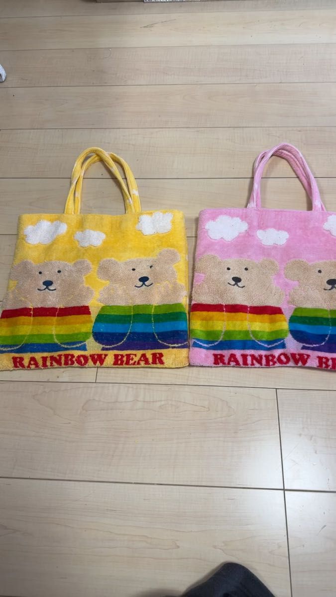 プールバック　レッスンバック　双子　２枚セット　rainbow bear