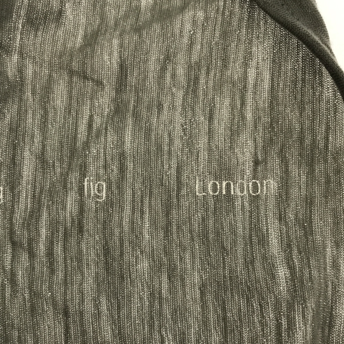 fig London フィグロンドン トップス カットソー お洒落 フリル 長袖 レディース グレー F 毛100％_画像5