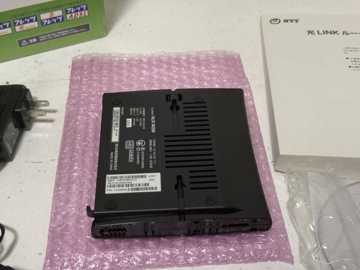 【NTT西日本 光LINK HLR W200 本体 無線LAN Wi-Fiルーター アダプタ】_画像4