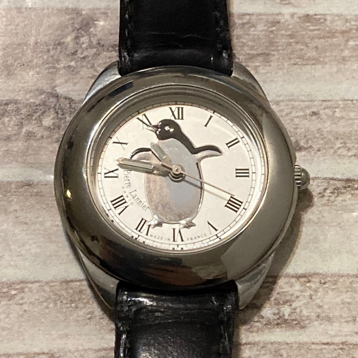 稼働 美品 PIERRE LANNIER ピエールラニエ ペンギン 183本限定 レディース腕時計 ローマン _画像1