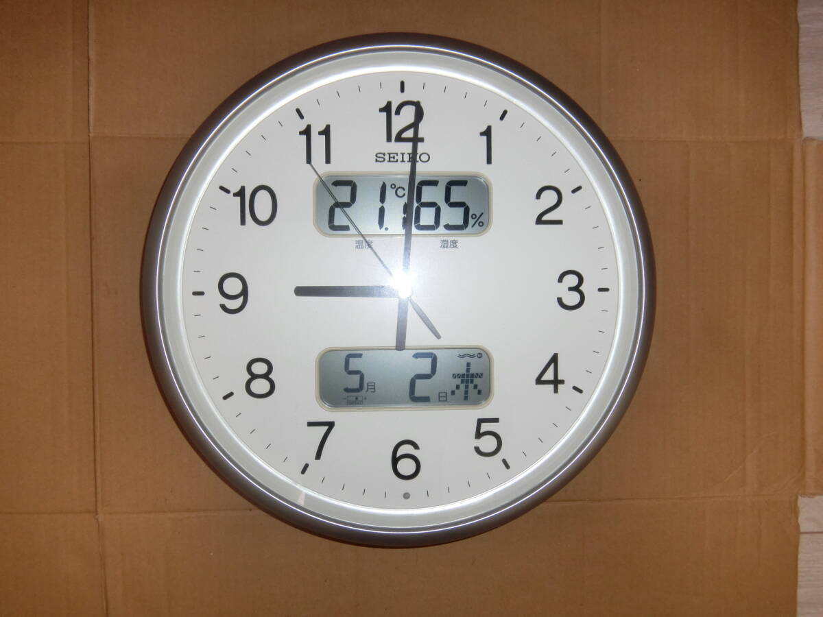 セイコー 掛時計 KX348S 稼働品 電波時計の画像1