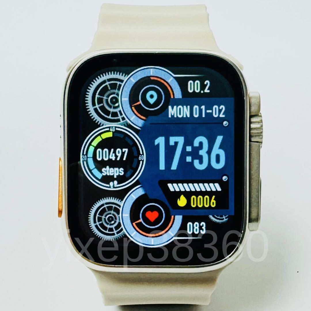 新品 Apple Watch Ultra2 代替品 スマートウォッチ 大画面 Ultra スマートウォッチ 通話 スポーツ 音楽 血中酸素 多機能 日本語アプリ の画像2