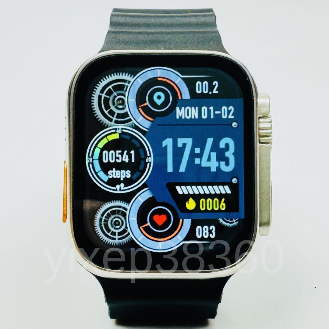 【2024最新型】Apple Watch Ultra2 代替品 スマートウォッチ 大画面 Ultra スマートウォッチ Android 通話 スポーツ 音楽 血中酸素 多機能._画像2