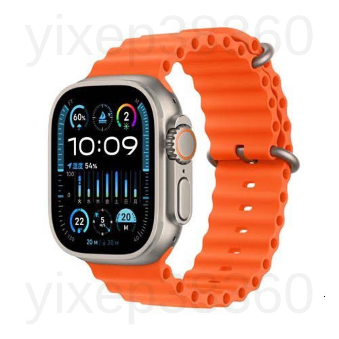 【2024最新型】Apple Watch Ultra2 代替品 スマートウォッチ 大画面 Ultra スマートウォッチ Android 通話 スポーツ 音楽 日本語アプリ_画像1