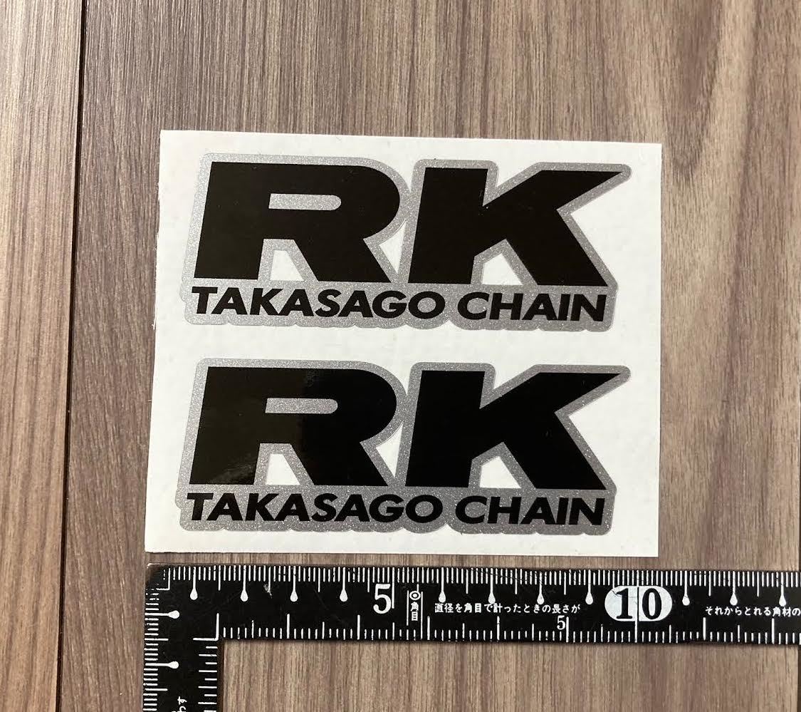 ★送料無料★RK TAKASAGO タカサゴ ラミネート ステッカー シール デカール 2枚セット ブラック&シルバー_画像1
