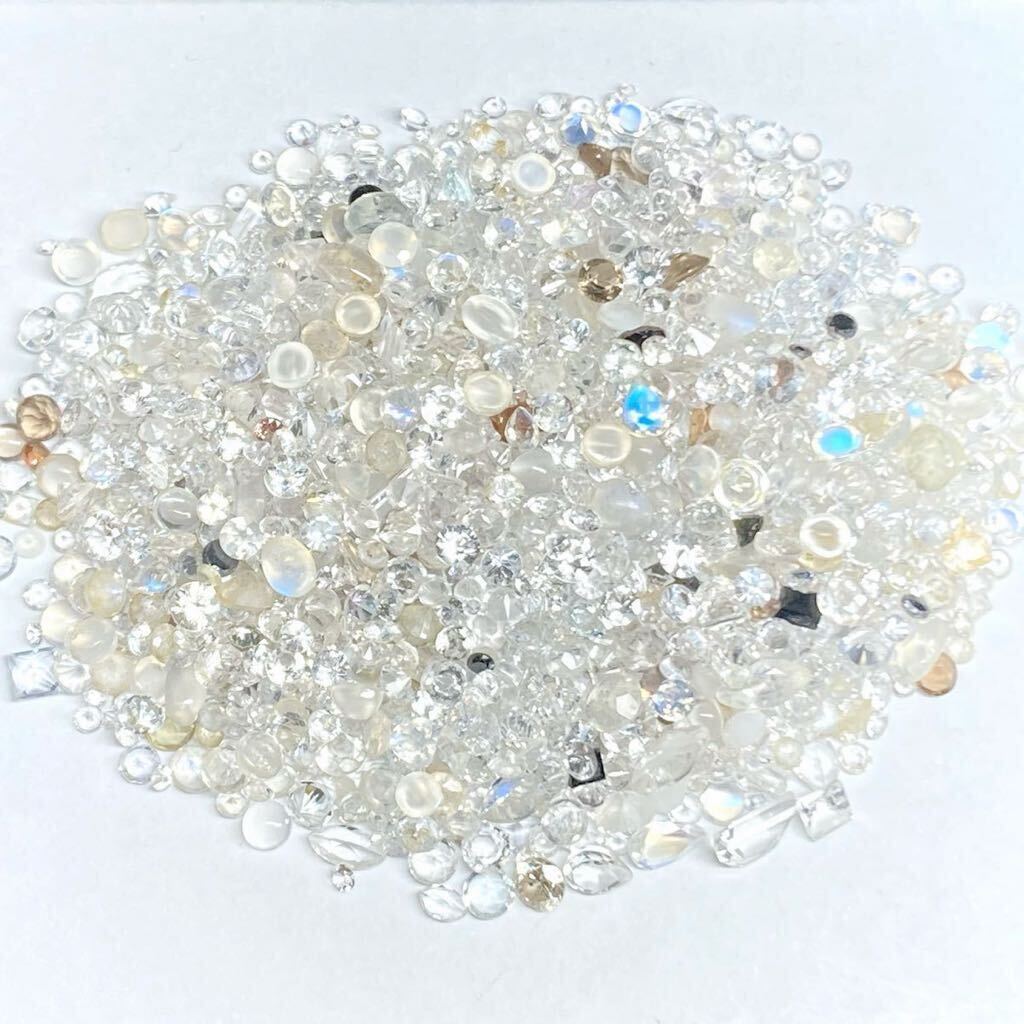 ■白系石おまとめ■m約100ct/20g重量約 ルース 裸石 宝石 ジュエリー jewelry ラブラドライト quartz ムーンストーン スモーキークォーツの画像4