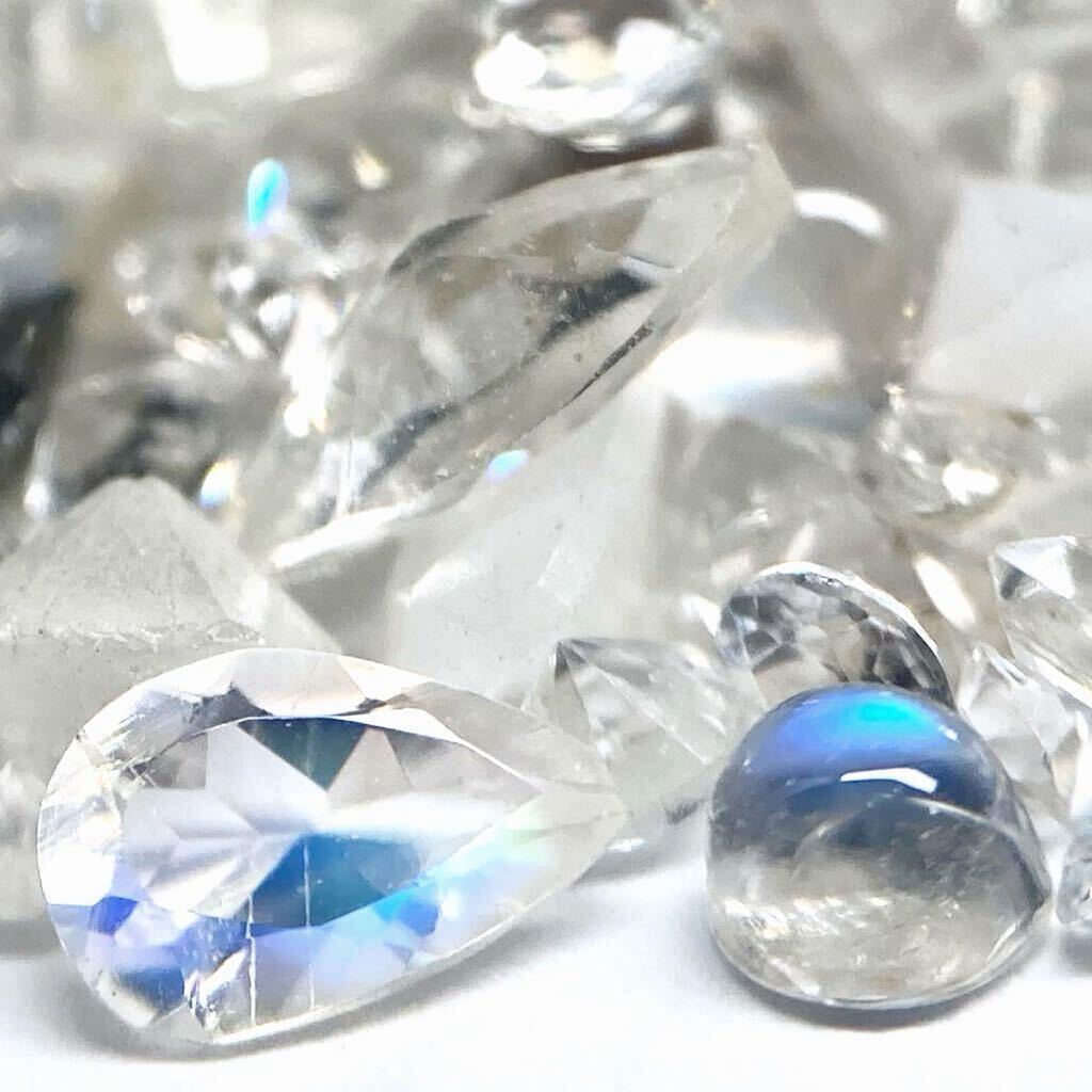 ■白系石おまとめ■m約100ct/20g重量約 ルース 裸石 宝石 ジュエリー jewelry ラブラドライト quartz ムーンストーン スモーキークォーツの画像1