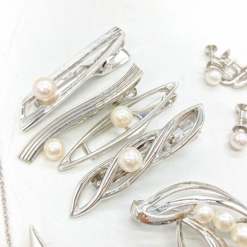 #MIKIMOTO/ Mikimoto accessory 14 point . summarize #m approximately 74.5g pearl... Akoya pearl accessory pendant jewelry broach silver CE0