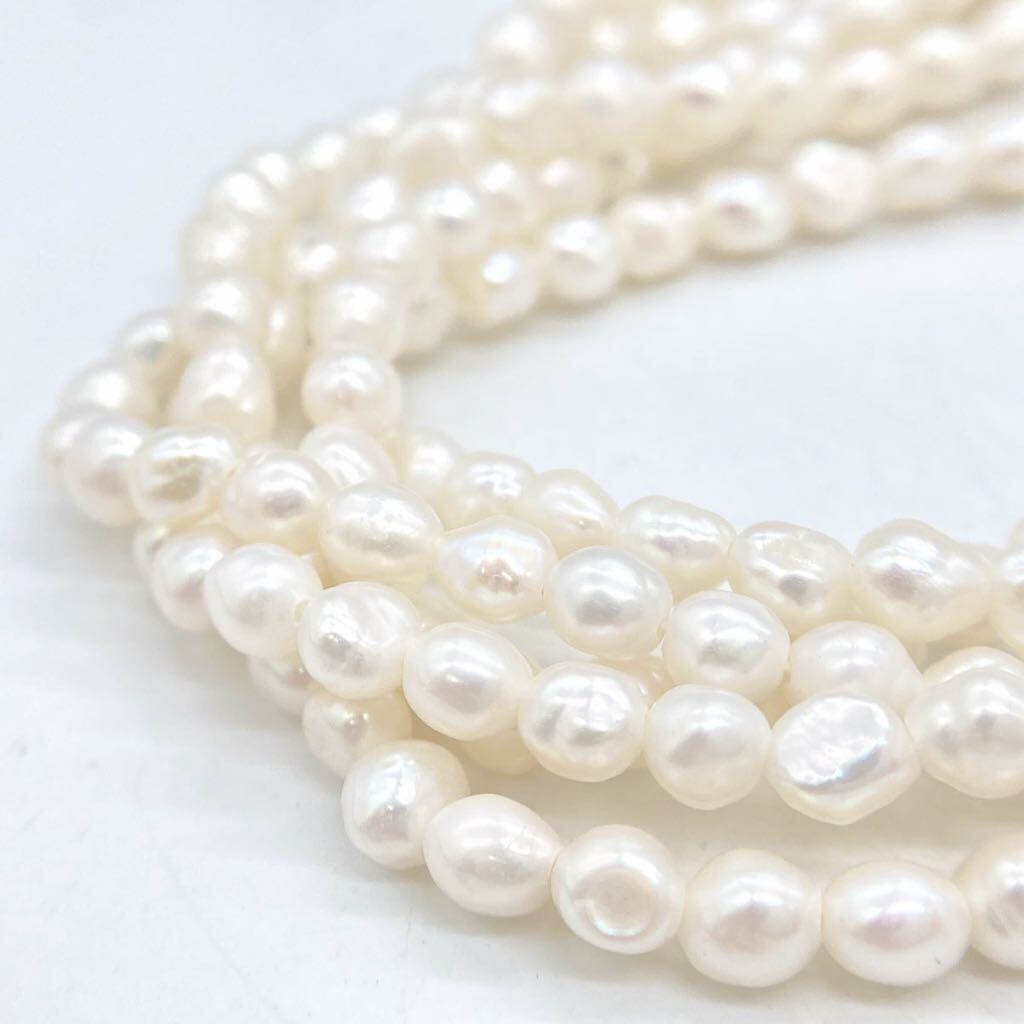 ■淡水パールネックレス5点おまとめ■m約260g 真珠 パール ケシ 真珠 本真珠 pearl Pearl necklace jewelry silver DA0 _画像6