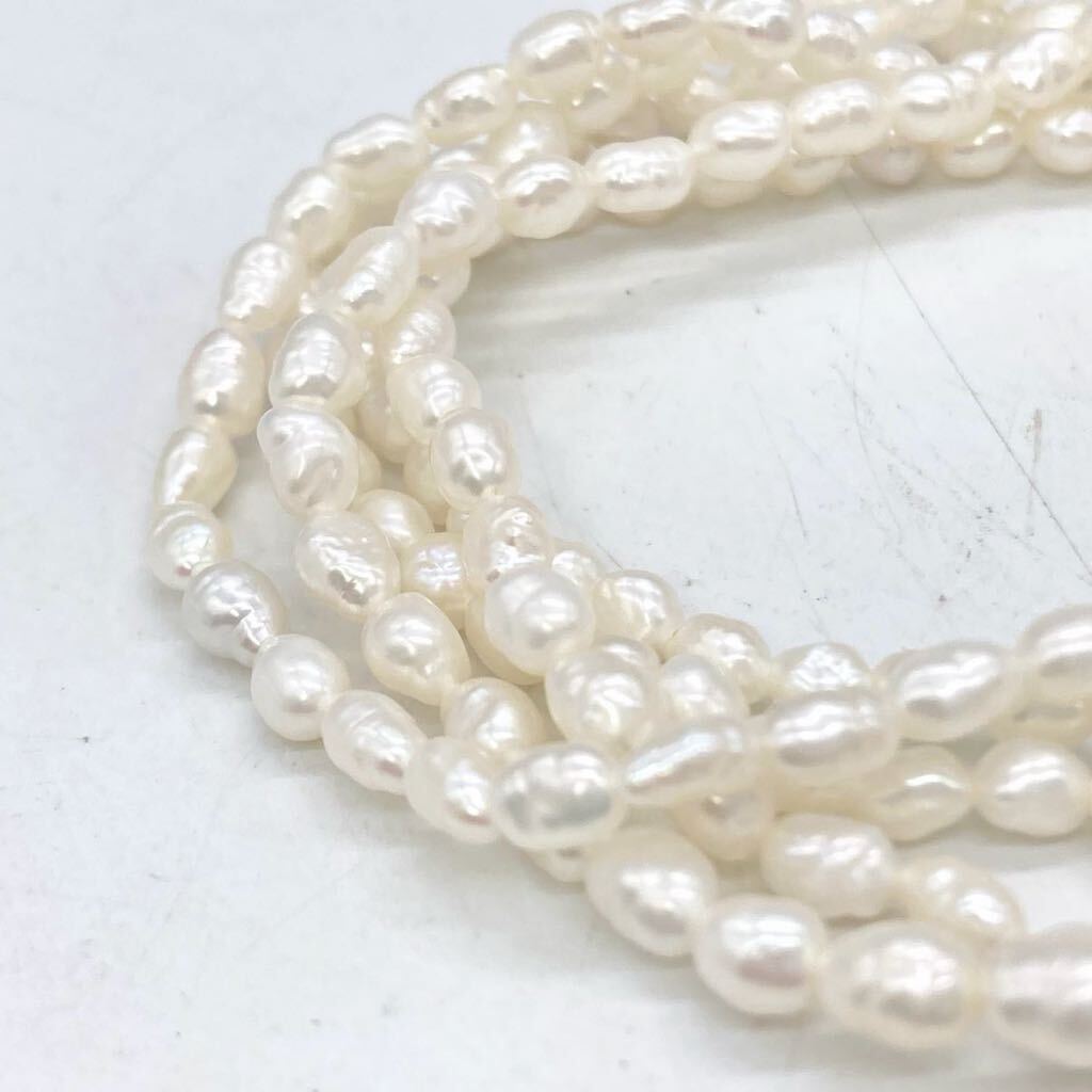 ■淡水パールネックレス5点おまとめ■m約260g 真珠 パール ケシ 真珠 本真珠 pearl Pearl necklace jewelry silver DA0 _画像3