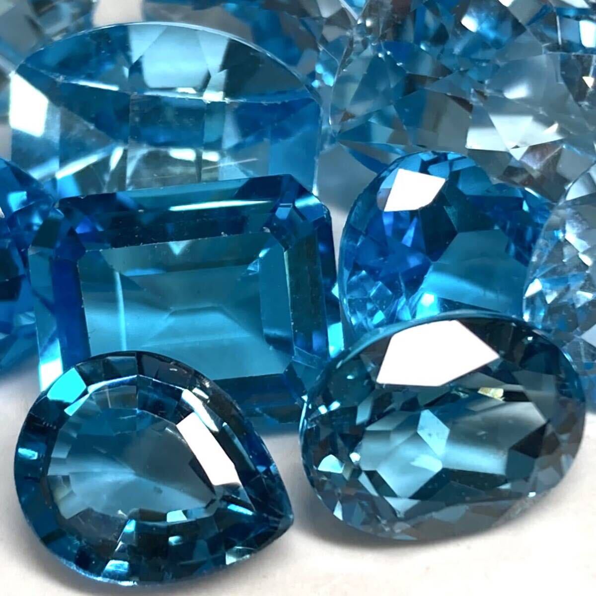 ■ブルートパーズおまとめ■m約200ct/40gルース 裸石 宝石 ジュエリー トパーズ topaz jewelry blue topaz DI0 