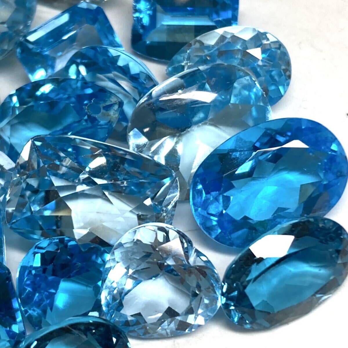 ■ブルートパーズおまとめ■m約200ct/40gルース 裸石 宝石 ジュエリー トパーズ topaz jewelry blue topaz DI0 