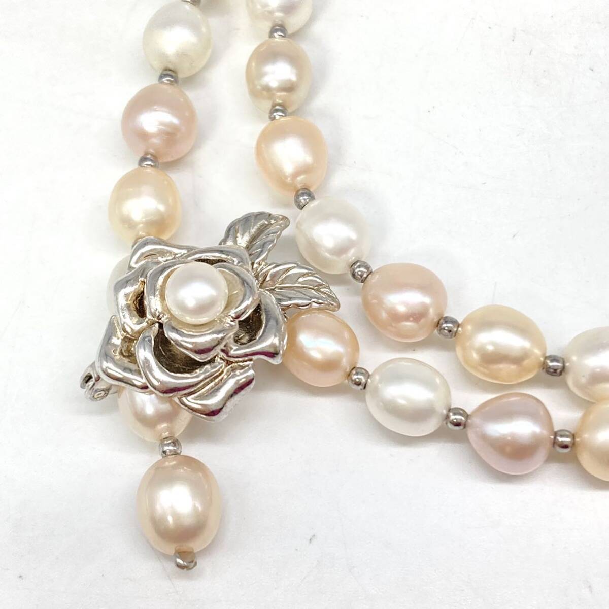 ■淡水パールネックレス5点おまとめ■m重量約250.5g 淡水真珠 真珠 本真珠 pearl Pearl necklace accessory ルース DA0_画像7