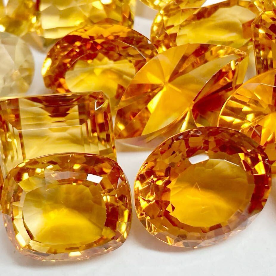 ■シトリンルース18点おまとめ■m約300ct ルース 裸石 宝石 ジュエリー jewelry citrine 黄水晶 クォーツDD5_画像1