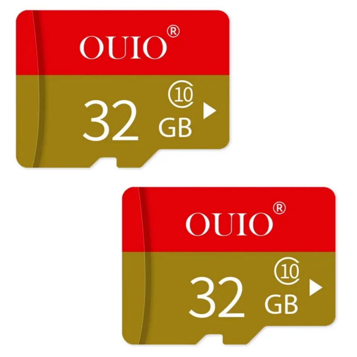 【送料無料】2枚セット マイクロSDカード 32GB 2枚 class10 2個 高速 microSD microSDHC マイクロSD OUIO 32GB RED-GOLD _画像2