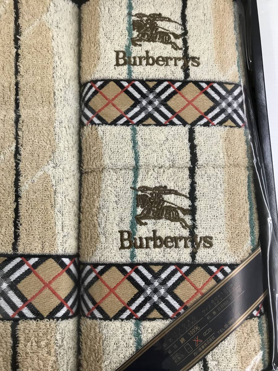 ( не использовался товар )BURBERRY/ Burberry банное полотенце 1 листов & лицо полотенце 2 шт. комплект хлопок 100%/BB804/ запад гора промышленность TBF5999004