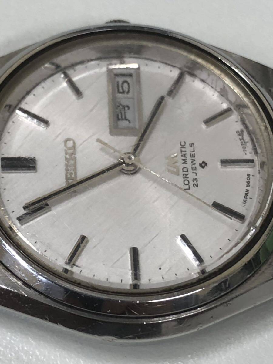 稼働品 SEIKO セイコー LM ロードマチック 5606-7070 デイデイト 自動巻き 腕時計 フェイスのみ _画像3