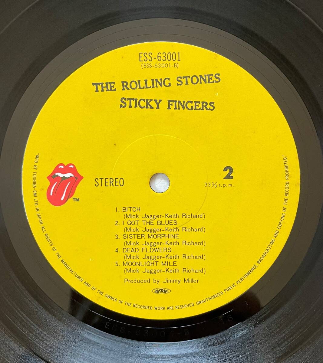 美品！ 東芝盤 帯 完品「The Rolling Stones - Sticky Fingers」ブラウン・シュガー キースリチャーズ ミックジャガー ミックテイラー_画像10