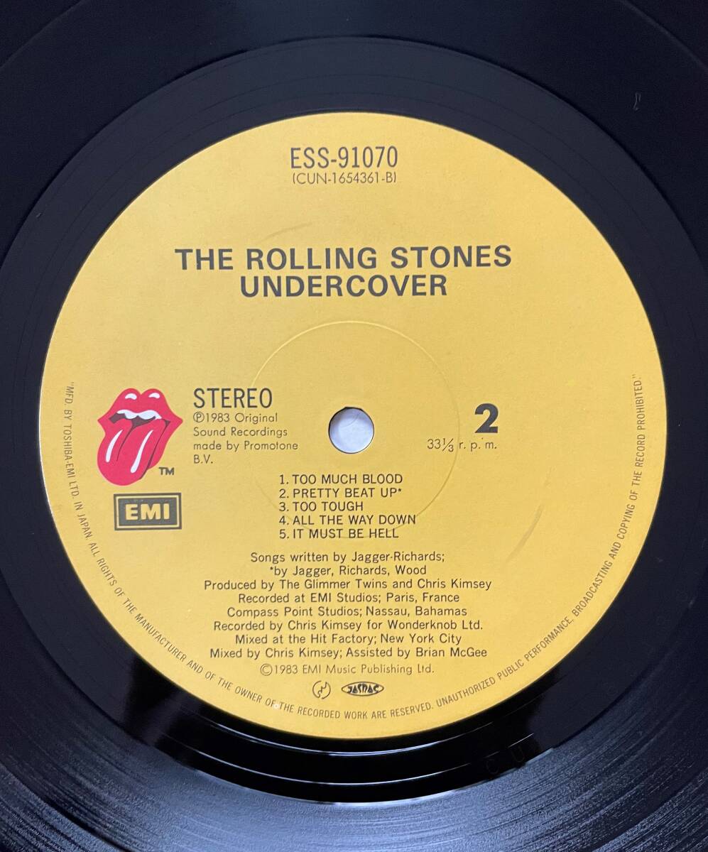 美品！ 東芝盤 帯 完品 ポスター付「The Rolling Stones - Undercover」キースリチャーズ ミックジャガー ロンウッド チャーリーワッツ_画像9
