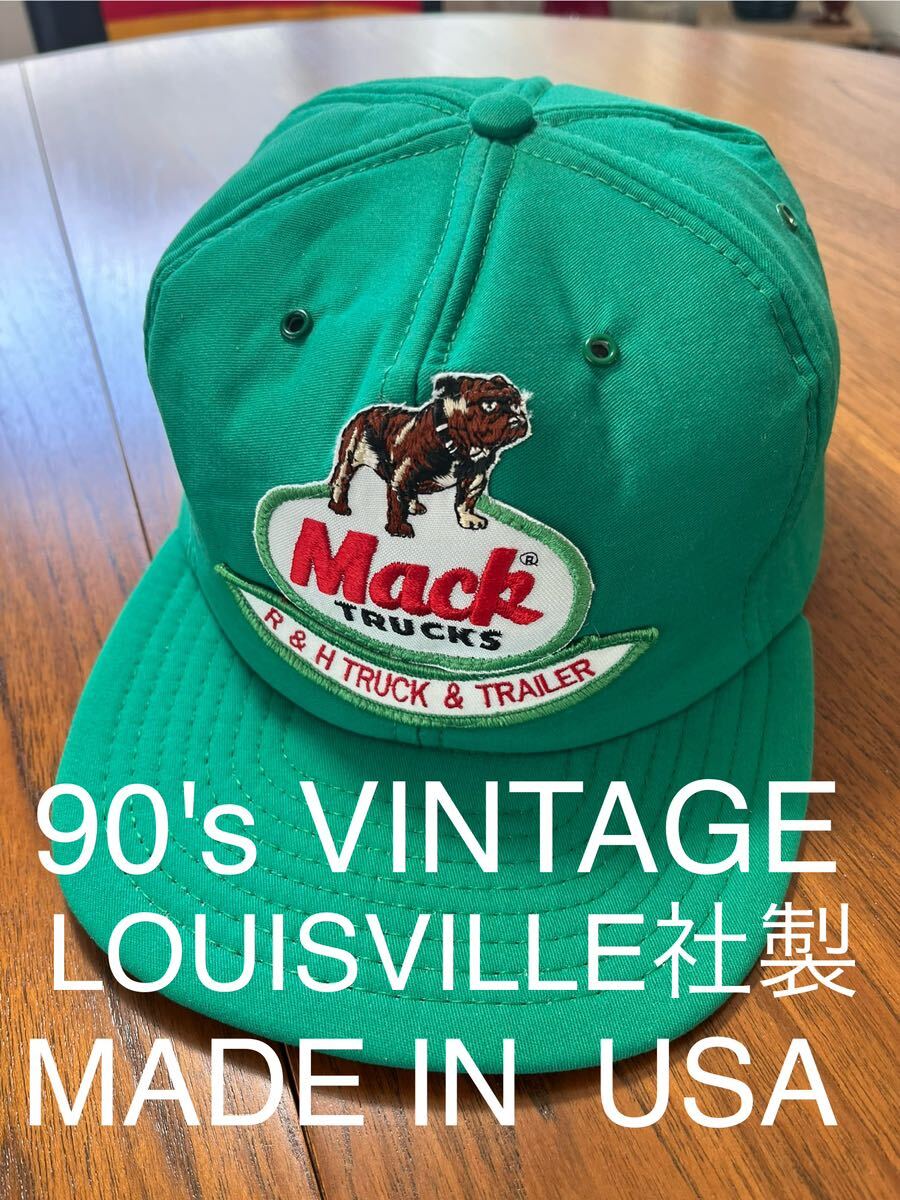 貴重！90's Mack TRUCKS CAP キャップ　美品　ヴィンテージ　マックトラックス　アメリカ製　MADE IN USA LOUISVILLE社製_画像1