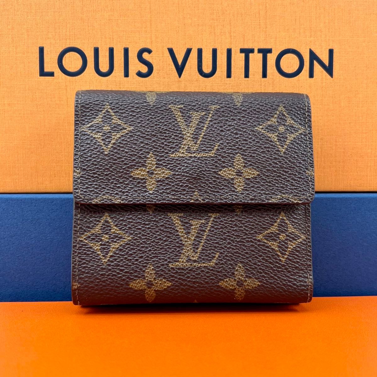 LOUIS VUITTON ルイヴィトン　ポルトモネ　ビエ　カルトクレディ　モノグラム　二つ折り財布　Wホック　ブラウン　茶色