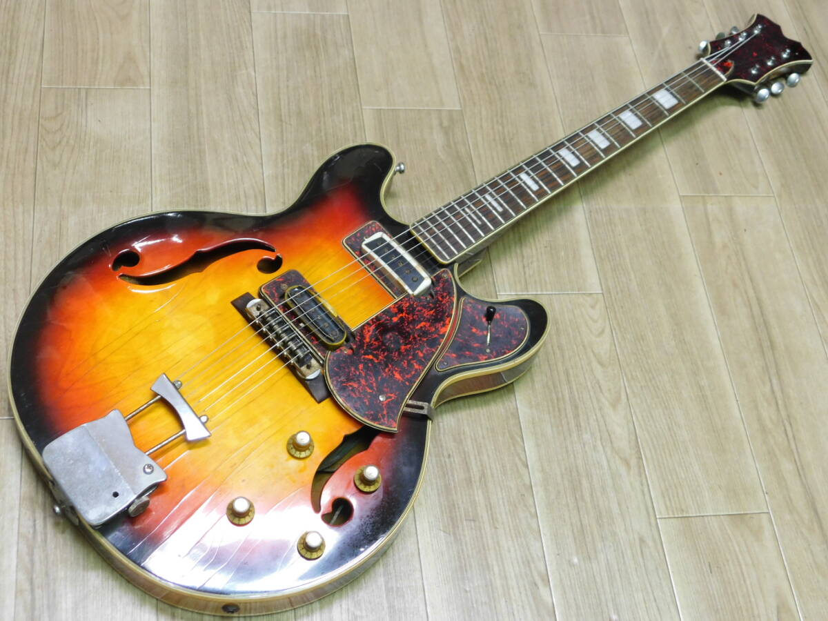 【60年代日本製ビザールギター】ARAI DIAMOND 1202T セミアコモデル 荒井貿易 ARIA MADE IN JAPAN 現状/F608_画像1