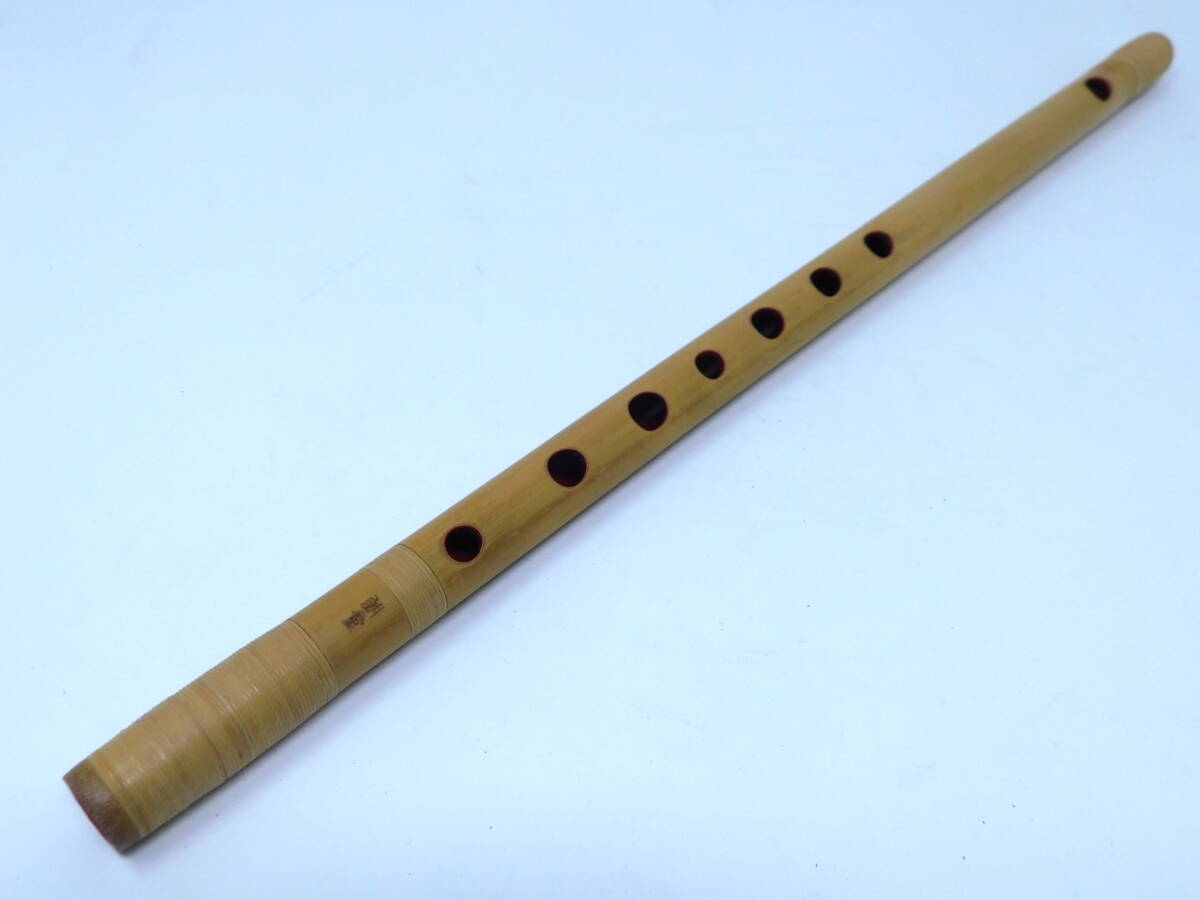 [ Zaimei shinobue ].. improved version 7 ps.@ condition inside . coating condition excellent traditional Japanese musical instrument /K757
