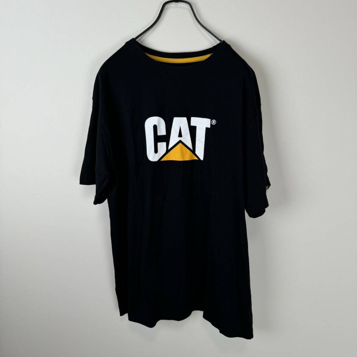 CAT キャタピラー　半袖 Tシャツ　黒　ブラック　XLサイズ　ロゴプリント　半袖Tシャツ　CATERPILLAR　企業