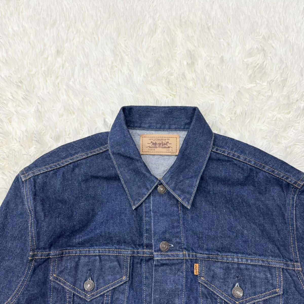 Levi's リーバイス デニムジャケット 70606-07 Lサイズ 濃紺 Levi's リーバイス デニムジャケット 70606-07 Lサイズ 濃紺