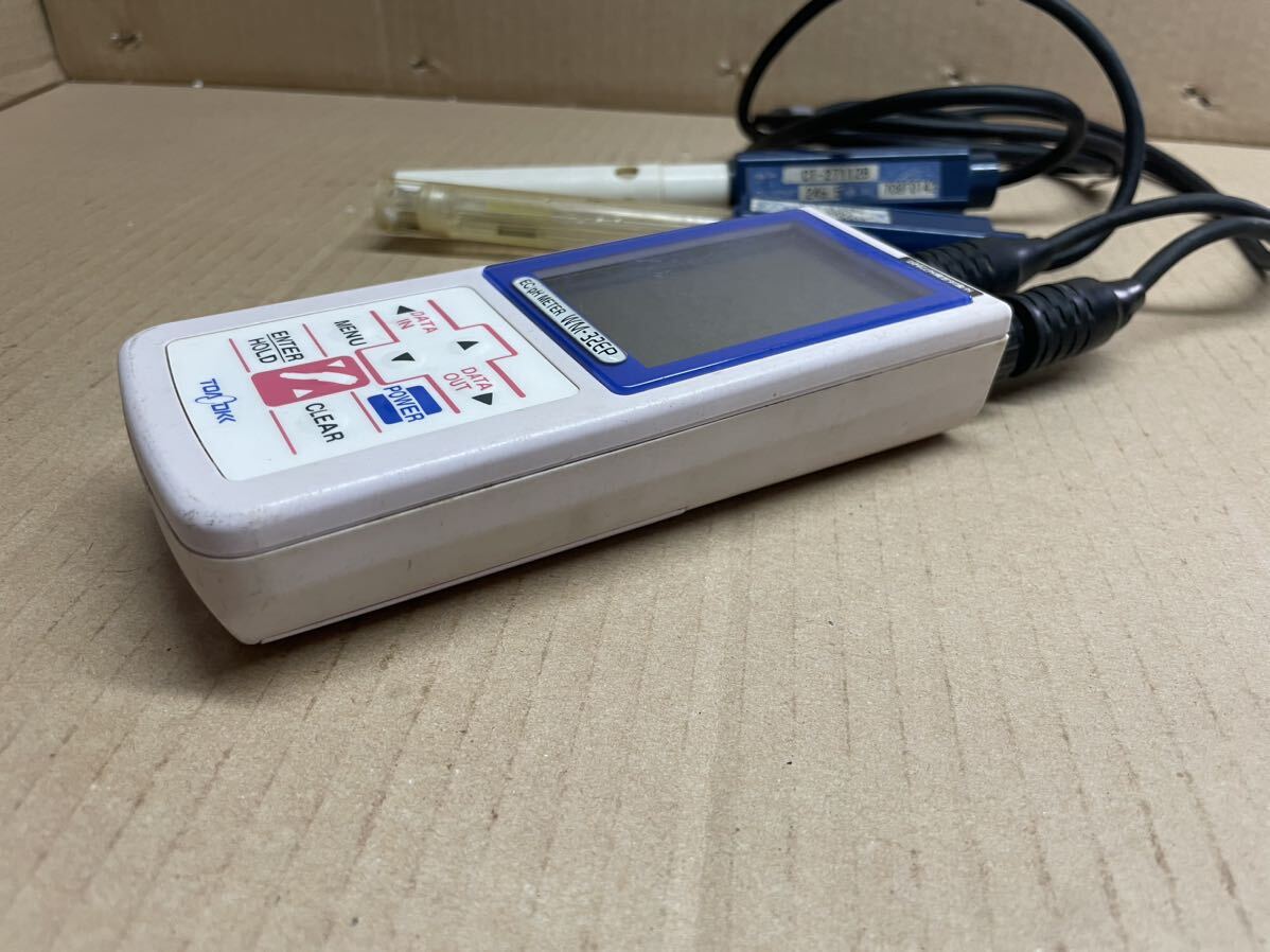 TOA DKK ポータブル電気伝導率・pH計 EC/pH METER WM-32EP　水素イオン濃度指示計 計測器 通電のみ確認済_画像3