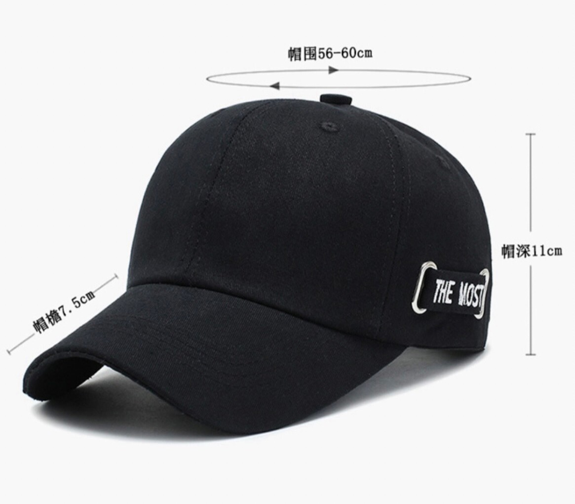 新品　キャップ　ブラック　UVカット　韓国　定番　ロゴベルト 男女兼用_画像3
