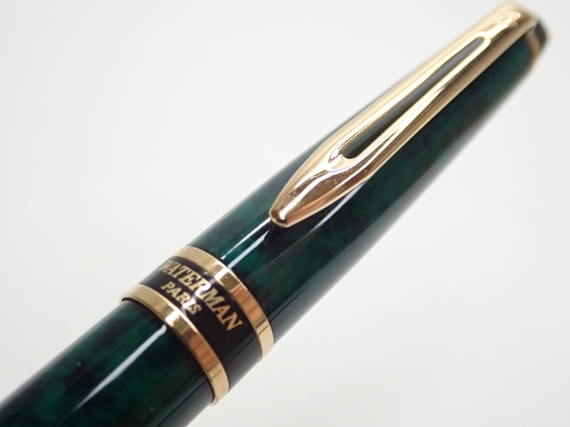 V904 WATERMAN ウォーターマン ボールペン グリーン×ゴールドカラー 1999年代 Vintage Stationery Pensの画像2