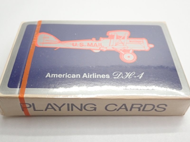 S147　トランプ　American　Air Lines　DH-4　アメリカン航空　飛行機 航空機 レトロ ヴィンテージ 年代品 未開封 Vintage playing cards_画像1