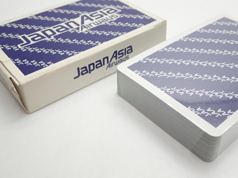 S149　トランプ　JAPAN ASIA AIR WAYS　日本アジア航空　飛行機 航空機 レトロ ヴィンテージ 年代品 未開封 Vintage playing cards_画像2