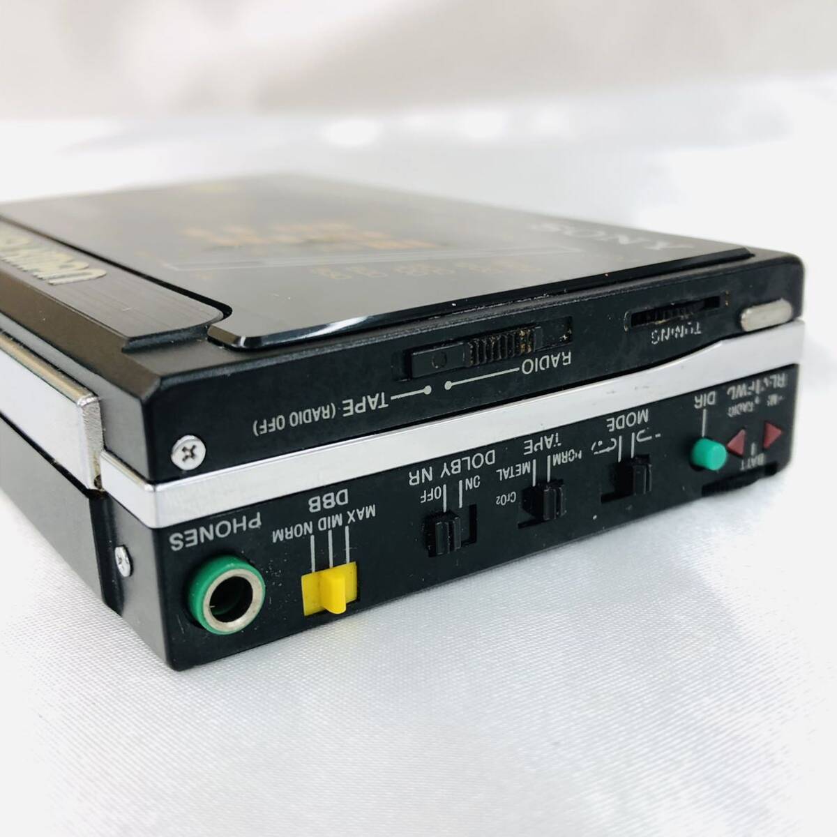 SONY ソニー RADIO CASSETTE PLAYER ラジオカセットプレイヤー WM-F502 カバー付き 現状品 C4の画像4