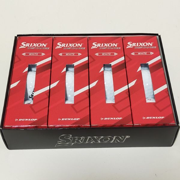 即決　送料込み　2ダース　ホワイト　スリクソン　ディスタンス　ボール　DUNLOP SRIXON DISTANCE 　　新品