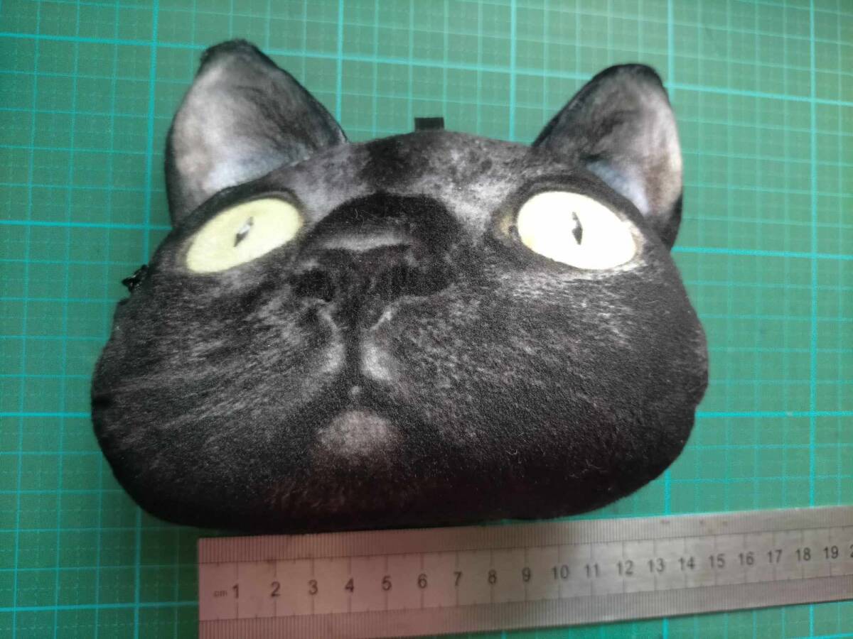 フェリシモ 猫部 ごまちゃん 虚無 フェイス ポーチ 黒猫 猫 ネコ ねこ 宇宙 Felissimo space Black Cat Goma-chan Kyomu face Pouch mascot
