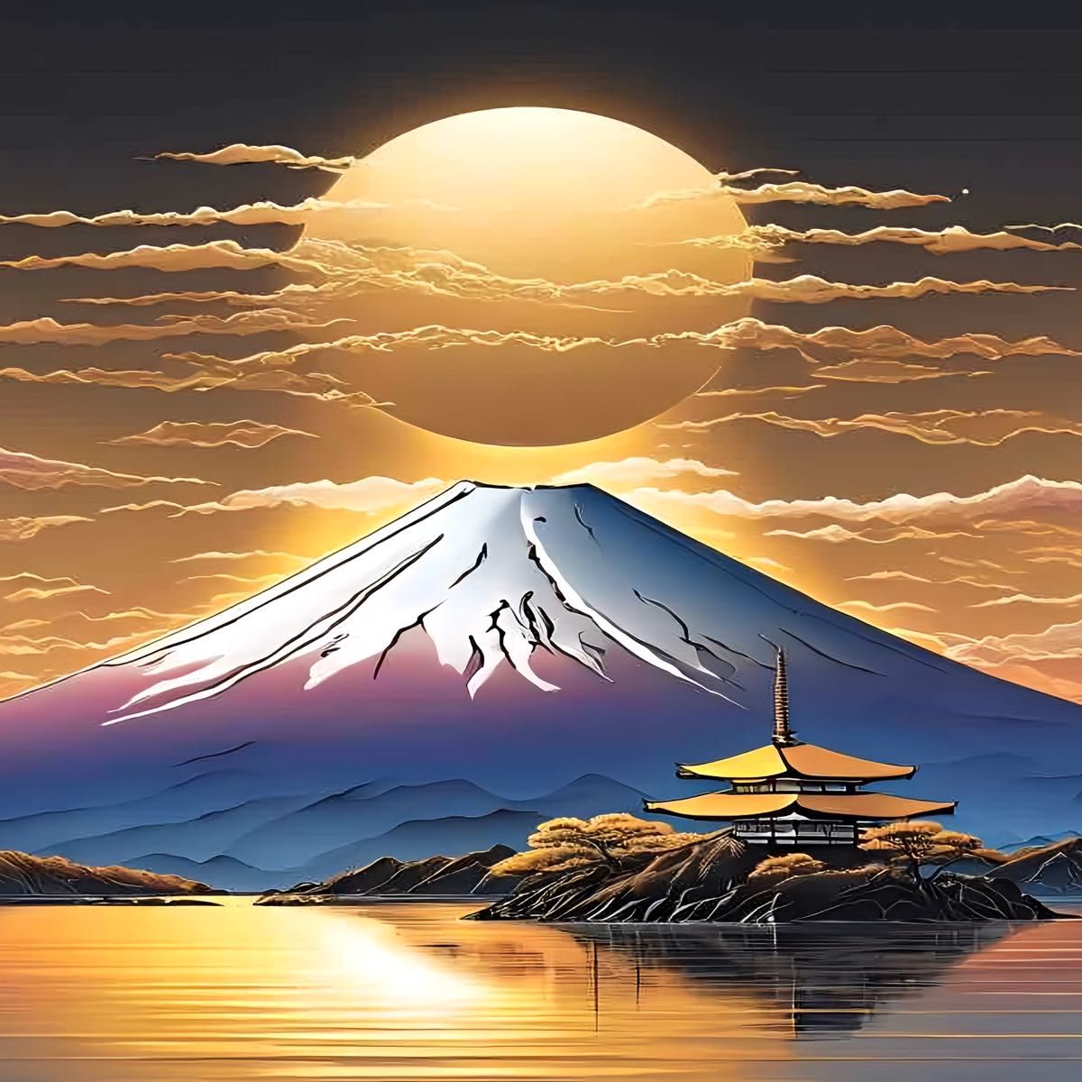 開運富士山 額付 開運と幸福絵画風水癒しとヒーリング 開運富士山 額付 開運と幸福絵画風水癒しとヒーリング