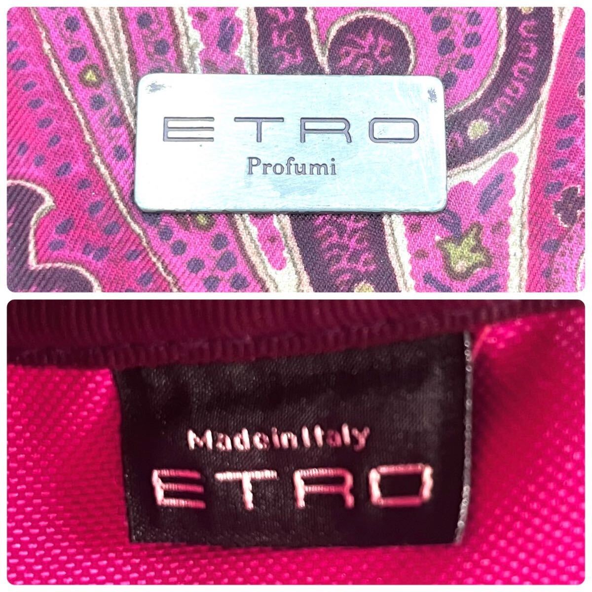 美品/希少/入手困難品● エトロ ETRO ショルダーバッグ サコッシュ ポシェット メッセンジャーバッグ ペイズリー柄 ナイロン パープル_画像9