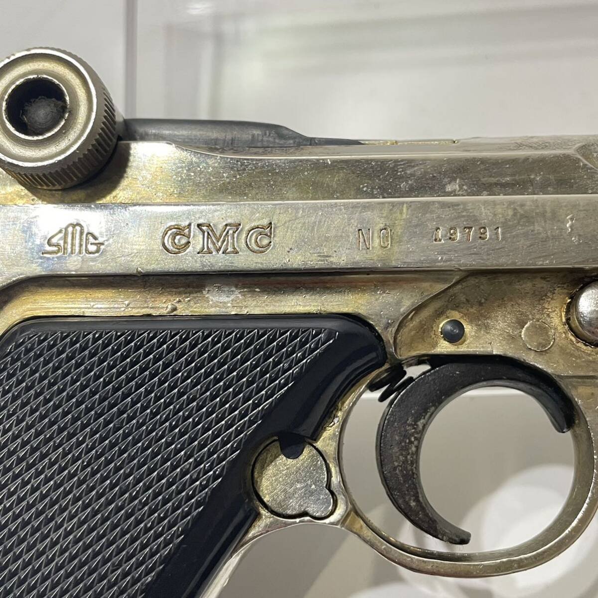 1円〜 CMC ERMA LUGER エルマ ルガー 380 金属製 モデルガン ゴールド ハンドガン SMG刻印ありの画像7