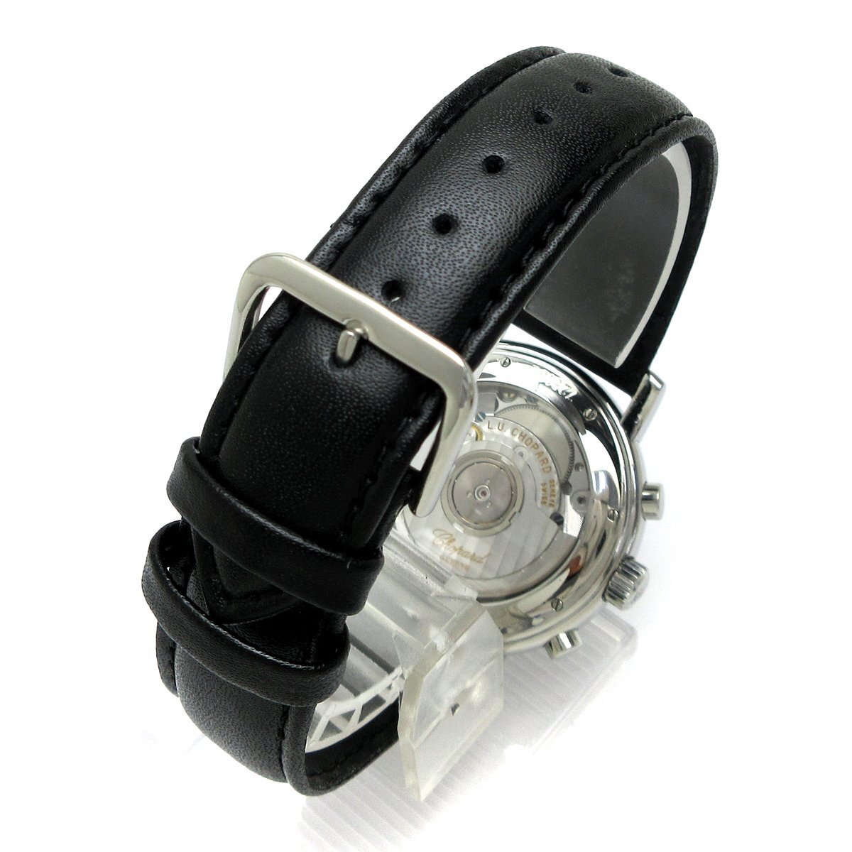 1 jpy Chopard miremi rear chronograph automatic men's black face 8331 clock Chopard self-winding watch rare 
