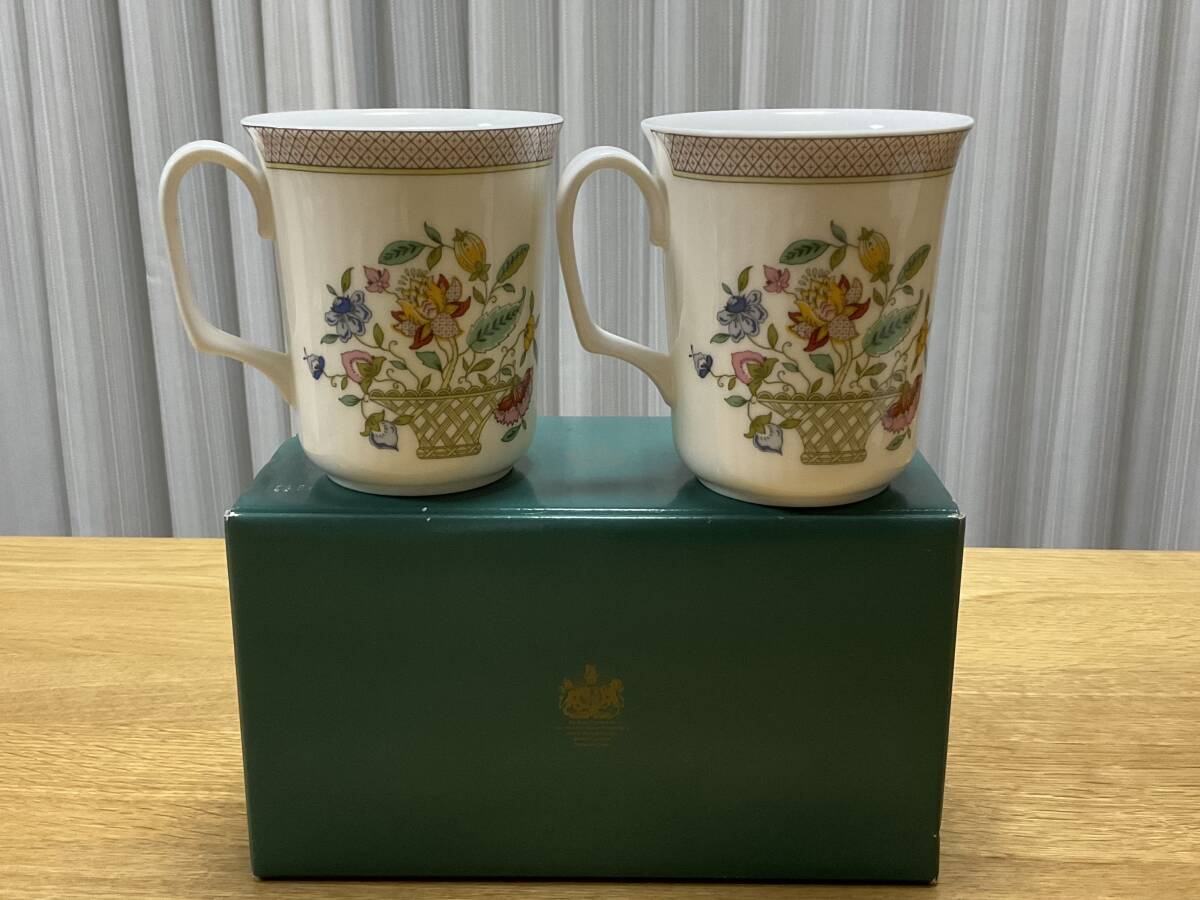  unused *MINTON Minton is Don hole (HADDON HALL) trellis / pair mug 2 point Western-style tableware floral print Britain made England 