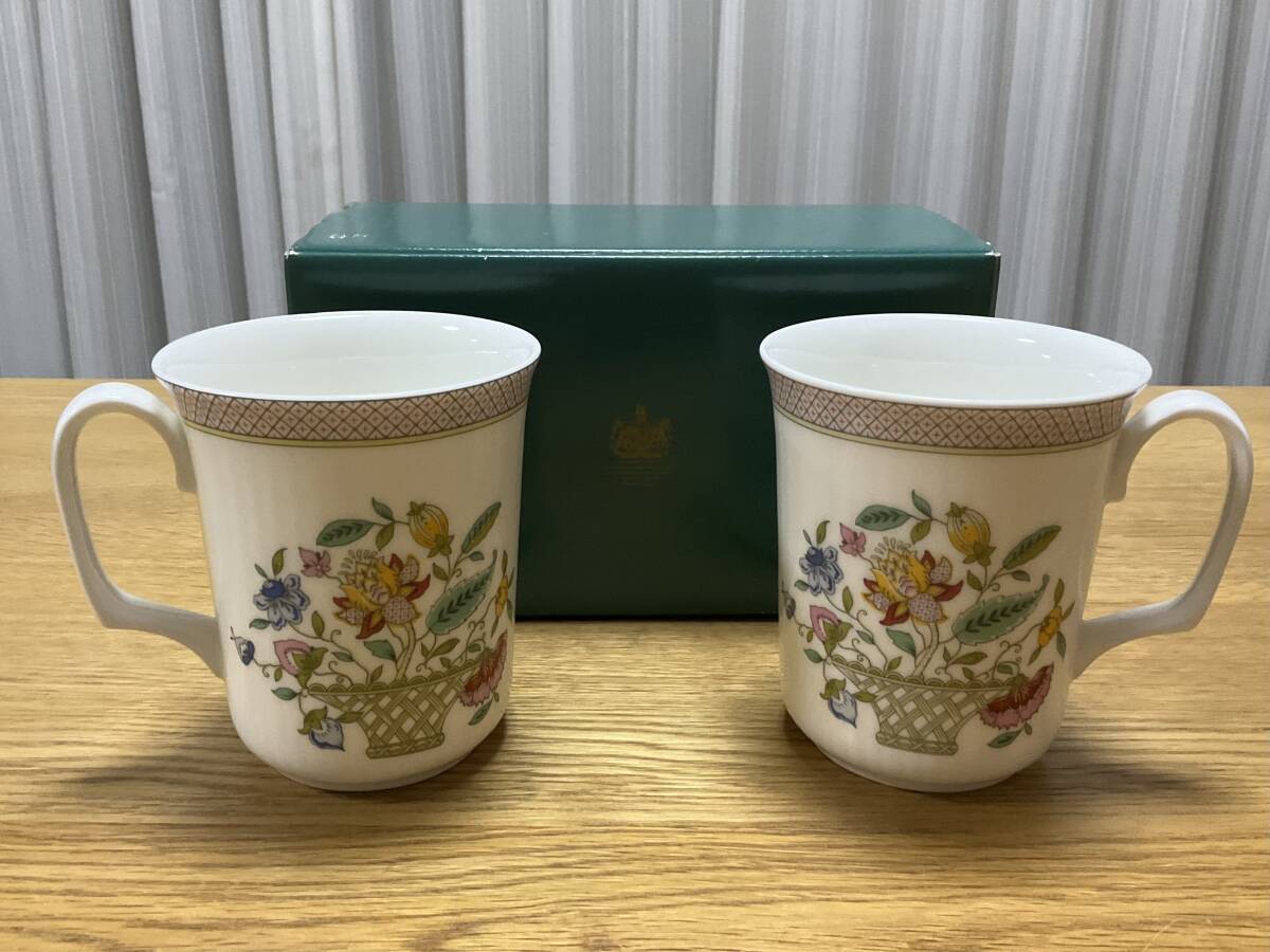  unused *MINTON Minton is Don hole (HADDON HALL) trellis / pair mug 2 point Western-style tableware floral print Britain made England 