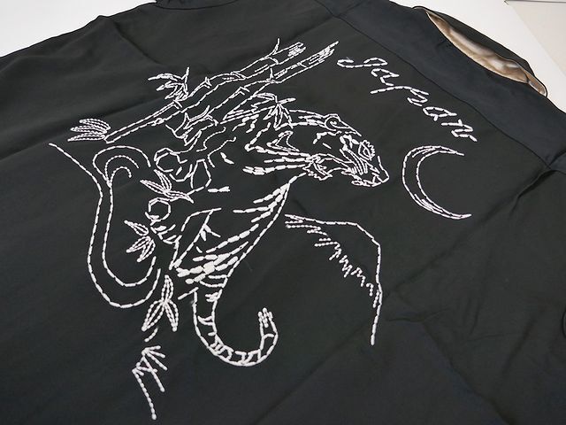 【送料無料 35%OFF】HOUSTON ヒューストン 刺繍スーベニアシャツ 「TIGER」柄 NO.41046 BLACK_Mサイズ_画像6