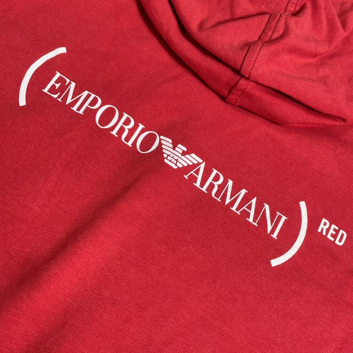 [PRODUCT RED] Emporio Armani pull over Parker f-ti sweat Eagle Logo the back side red red EMPORIO ARMANI men's M